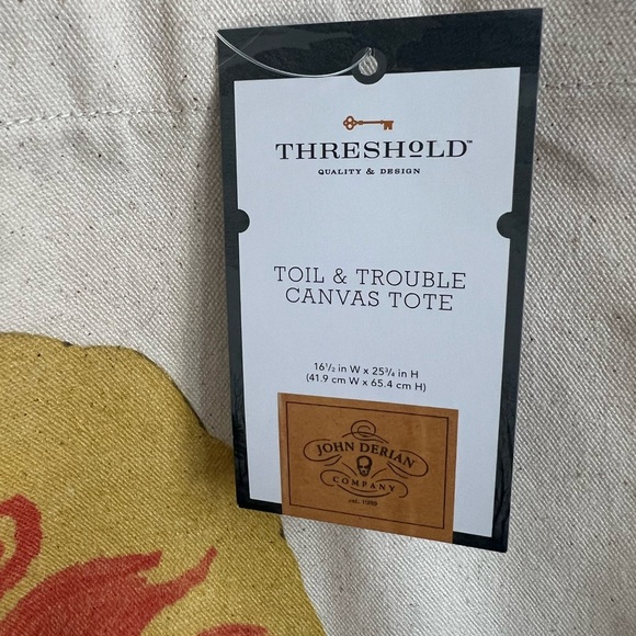 John Derian x Threshold Halloween Witch Print Tote Bag NWT - Picture 2 of 5